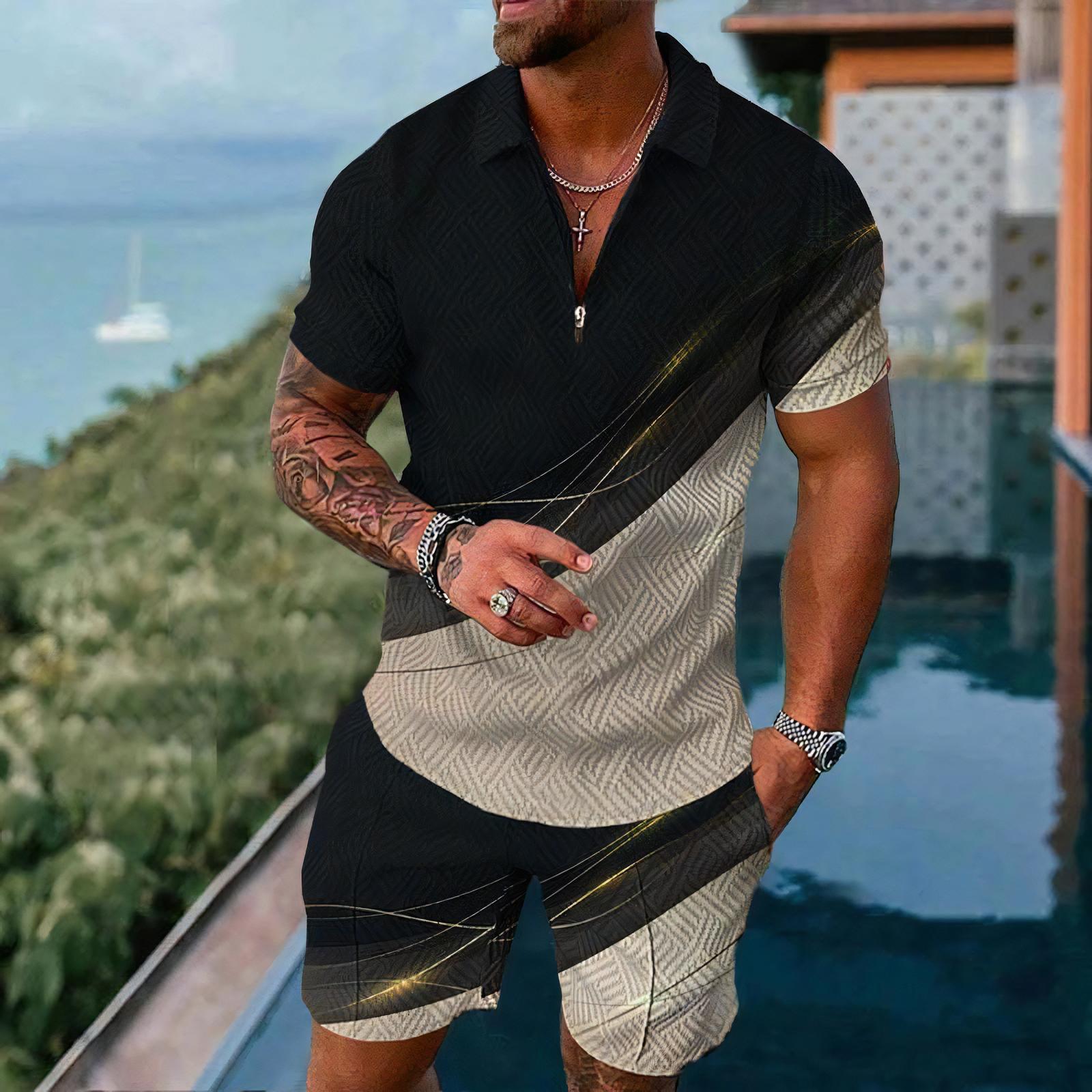 Summer Clothing Styles - Men's Polo Shirts Short Sleeve Sets