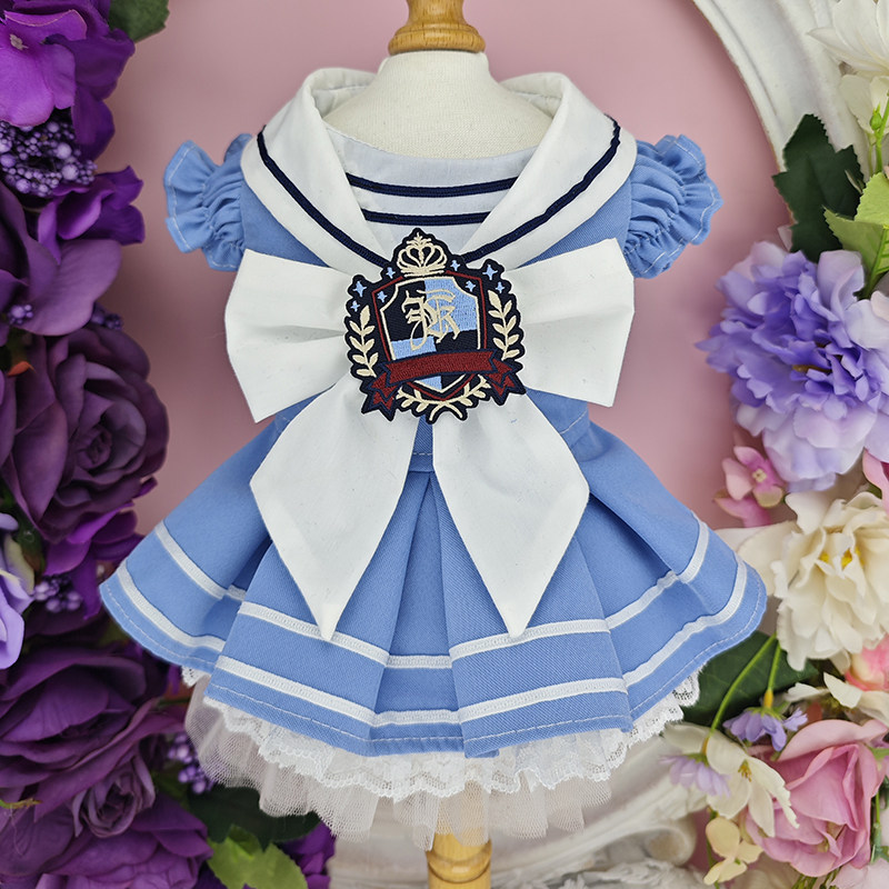 Summer Clothing In French - Sweet College Style Dress Pet Clothing