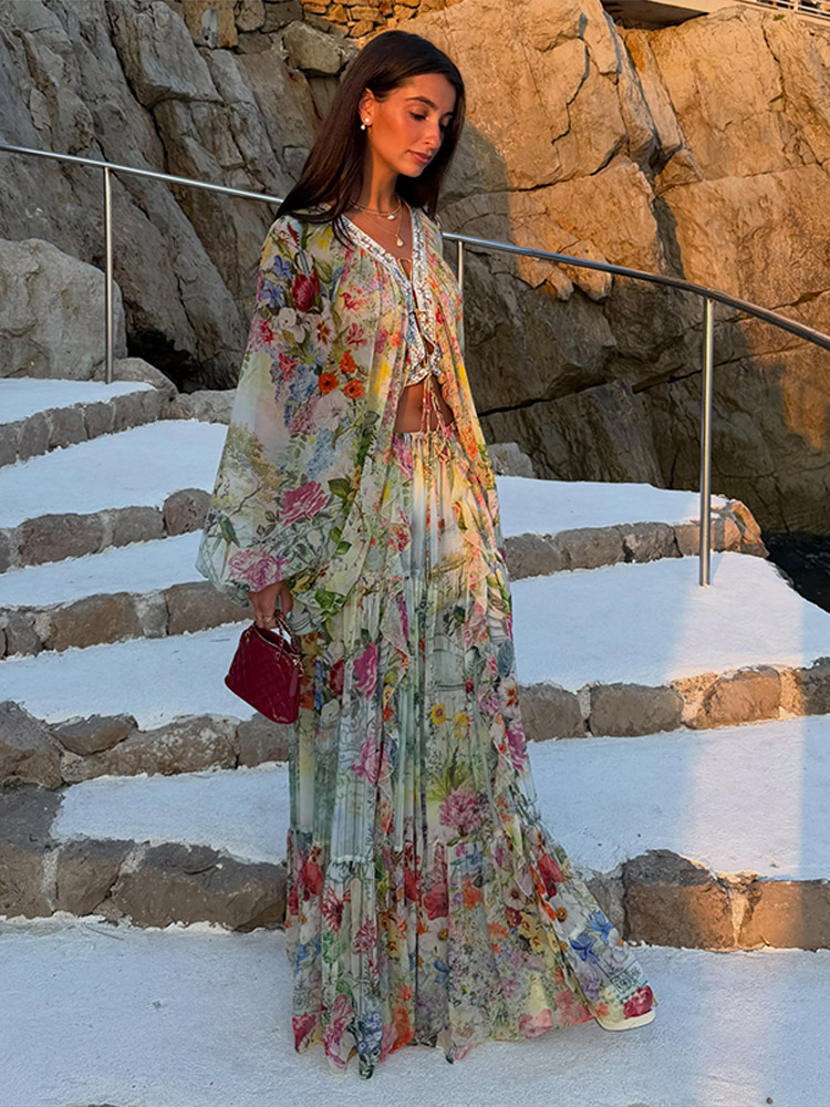 Beach Bohemian Floral Matching - огляд і ціна Summer Clothing Vacation