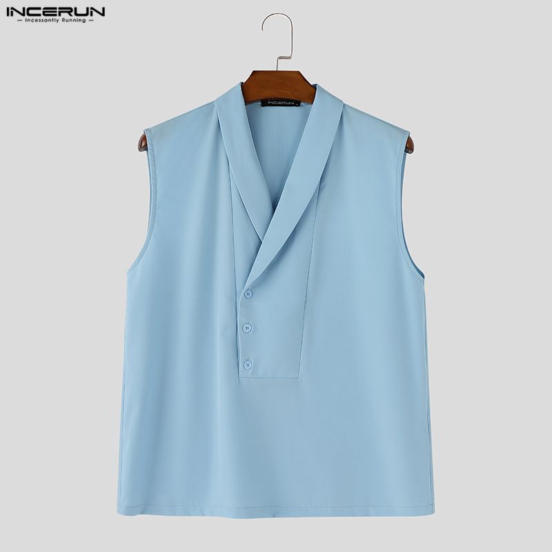 INCERUN Men Tank Tops Solid Co - огляд і ціна Summer Clothing Colors 2026