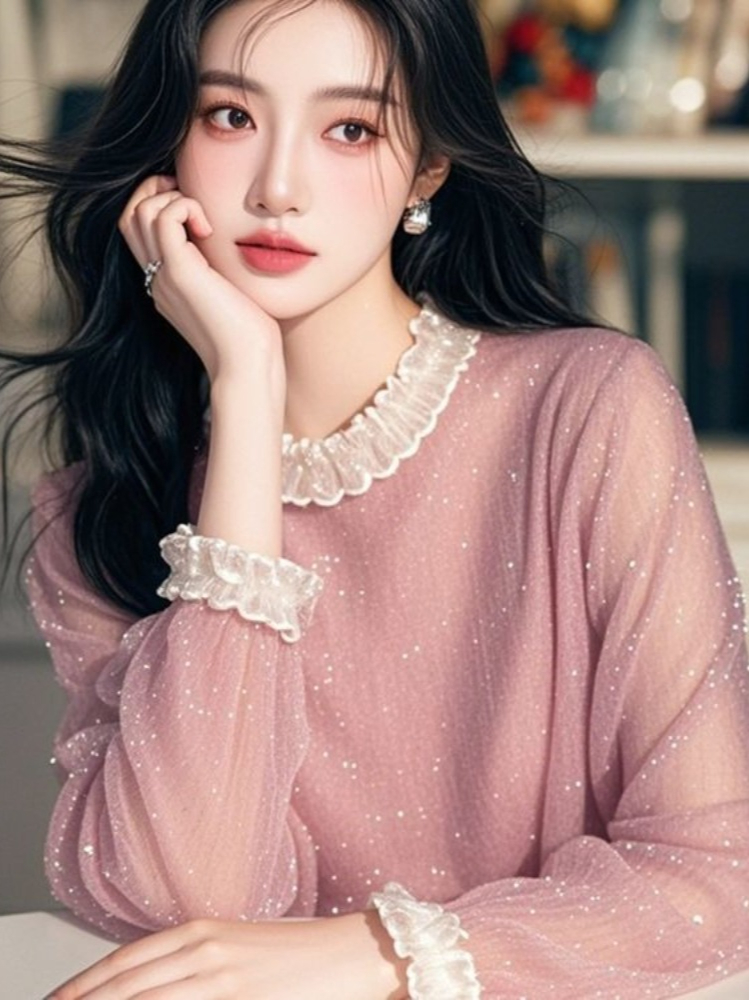French Sweet Blouses Ruffles P - огляд і ціна Summer Clothing In French