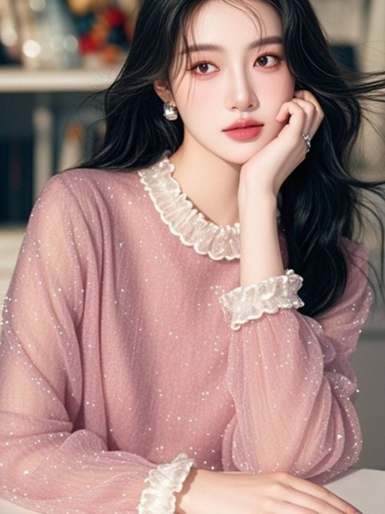 French Sweet Blouses Ruffles P - огляд і ціна Summer Clothing In French