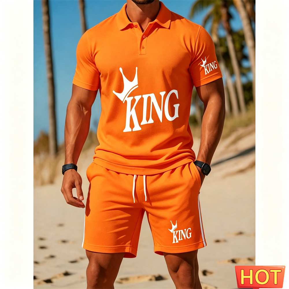 Men's short-sleeved suit set - - огляд і ціна Summer Clothing Vacation