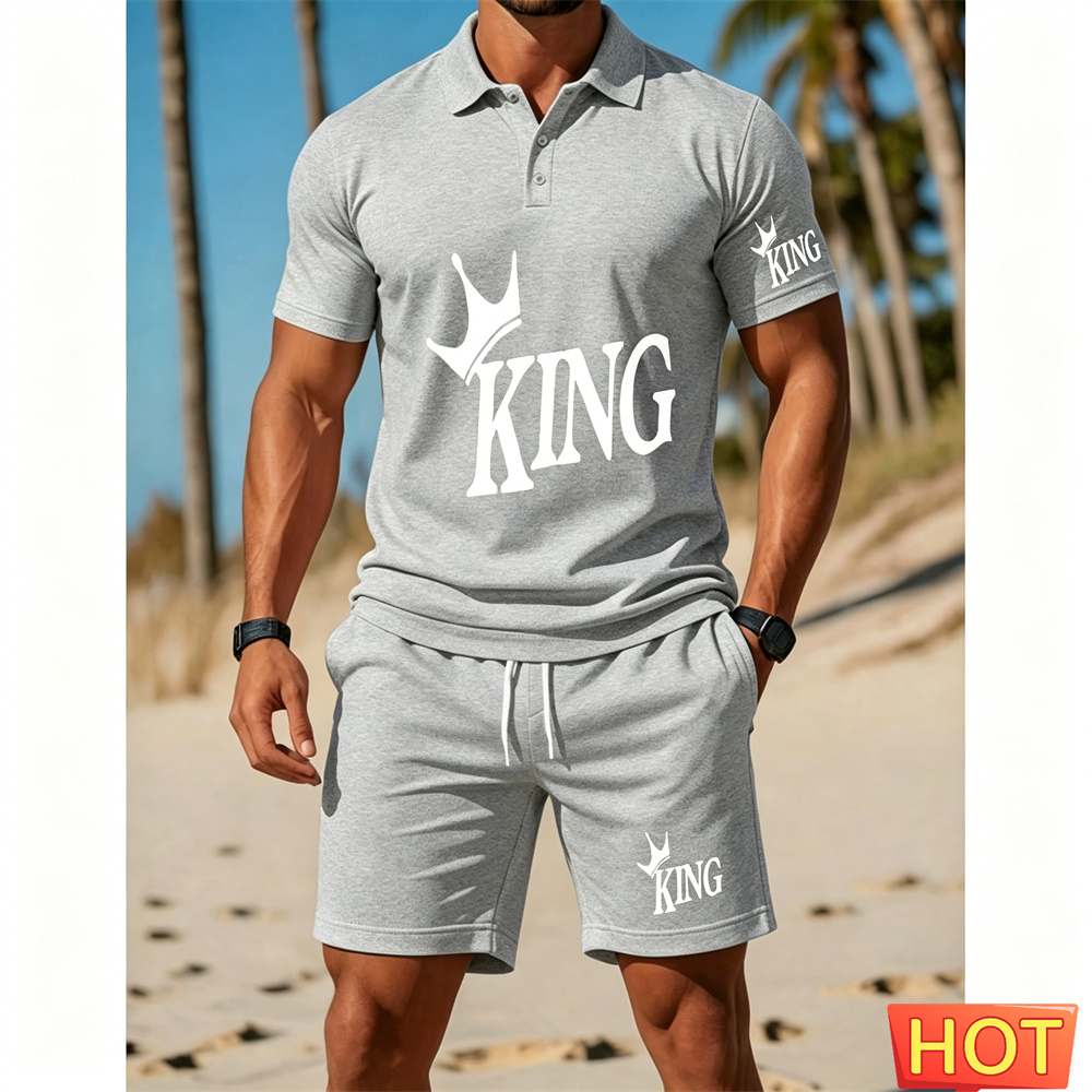 Men's short-sleeved suit set - - огляд і ціна Summer Clothing Vacation
