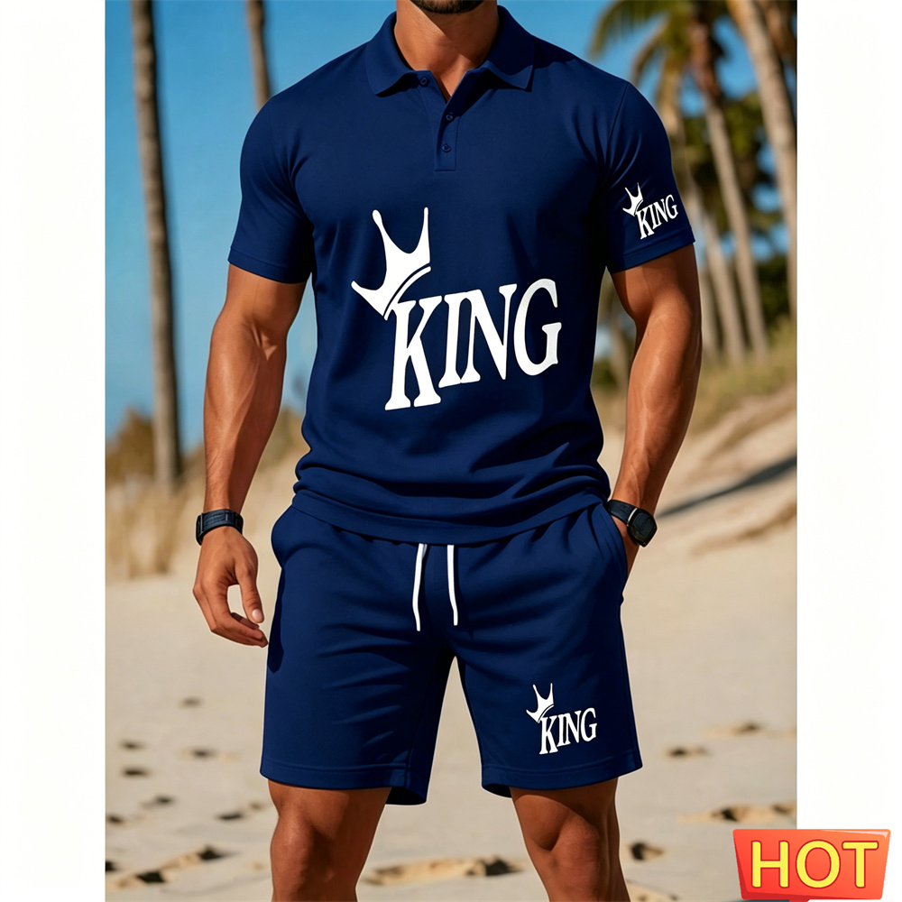 Men's short-sleeved suit set - - огляд і ціна Summer Clothing Vacation