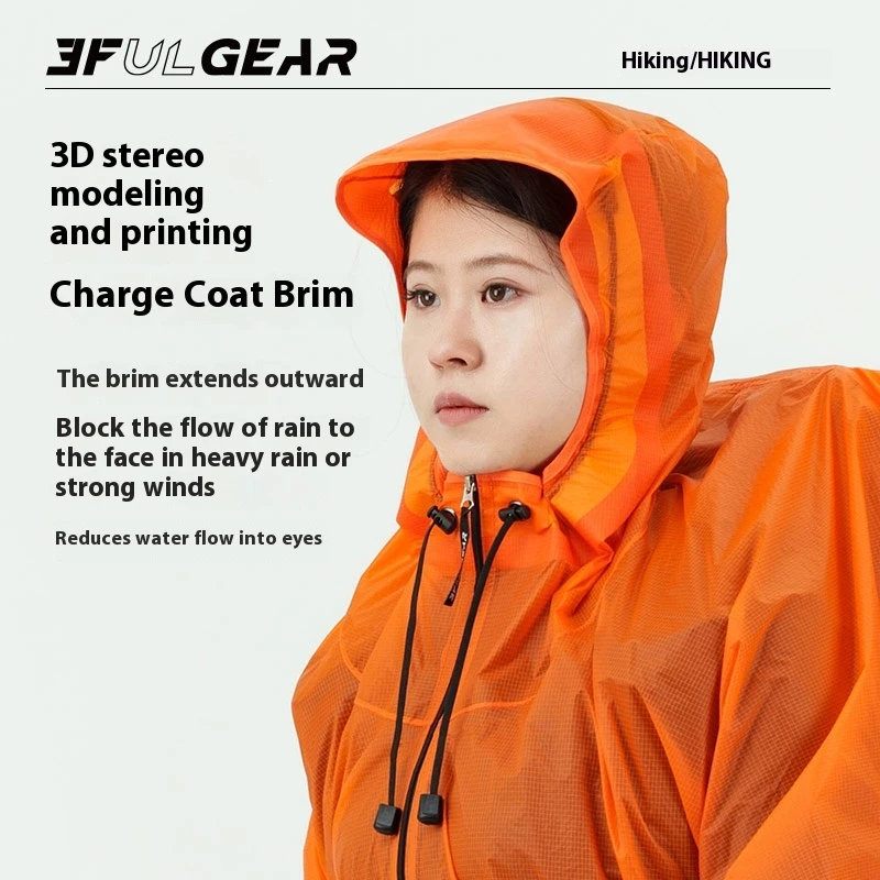 3F UL GEAR Zipper Raincoat 15D - огляд і ціна Summer Rain Clothing