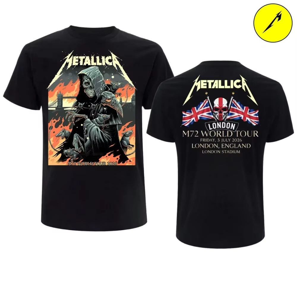 Metallica 2026 M72 World Tour  - огляд і ціна Summer Clothing London