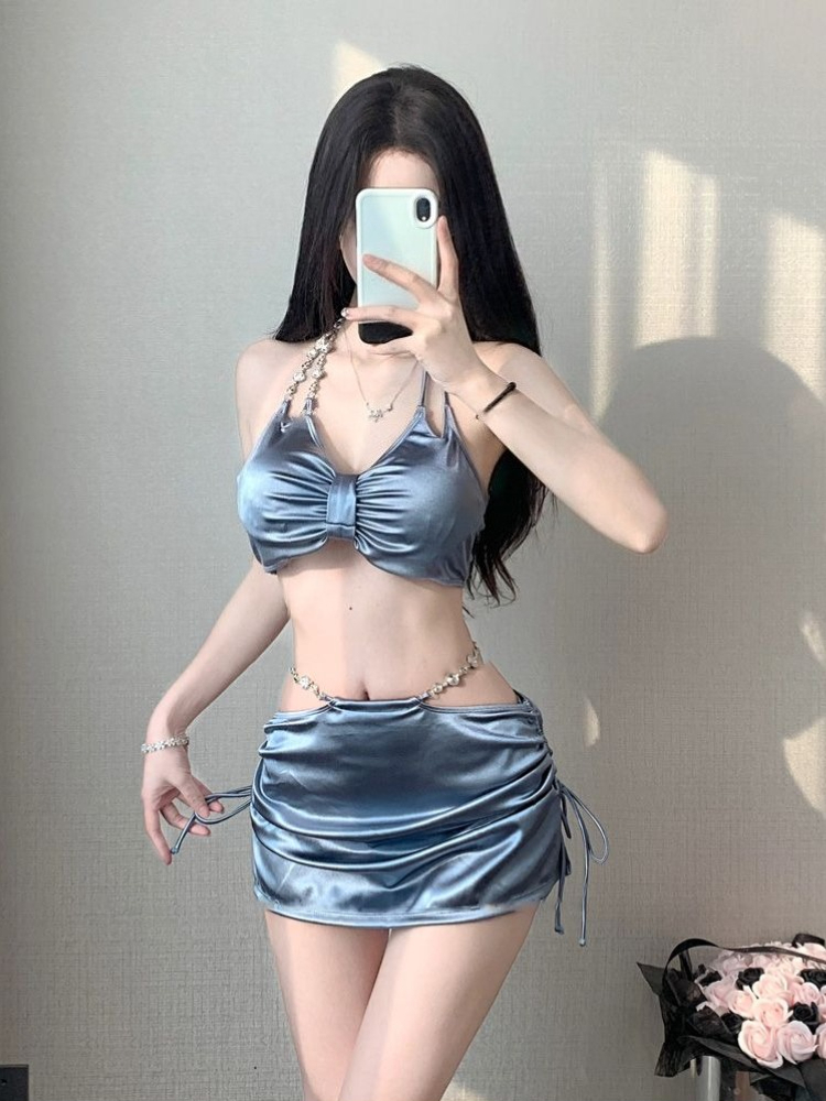Women's Elegant Thin Strap Bik - огляд і ціна Bikini Set Push Up