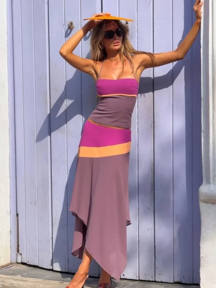 Trendy Color Block Two Piece S - огляд і ціна Summer Clothing Vacation