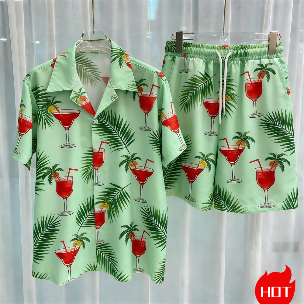 Summer Men's Shirt Sets Plants - огляд і ціна Summer Clothing Vacation