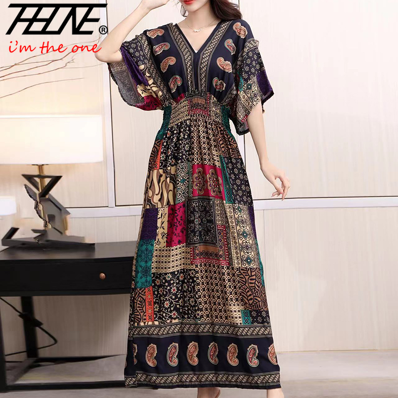 Women Dress Summer 2024 Maxi L - огляд і ціна Indian Summer Vintage Clothing