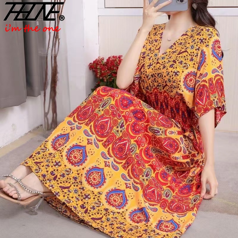 Women Dress Summer 2024 Maxi L - огляд і ціна Indian Summer Vintage Clothing