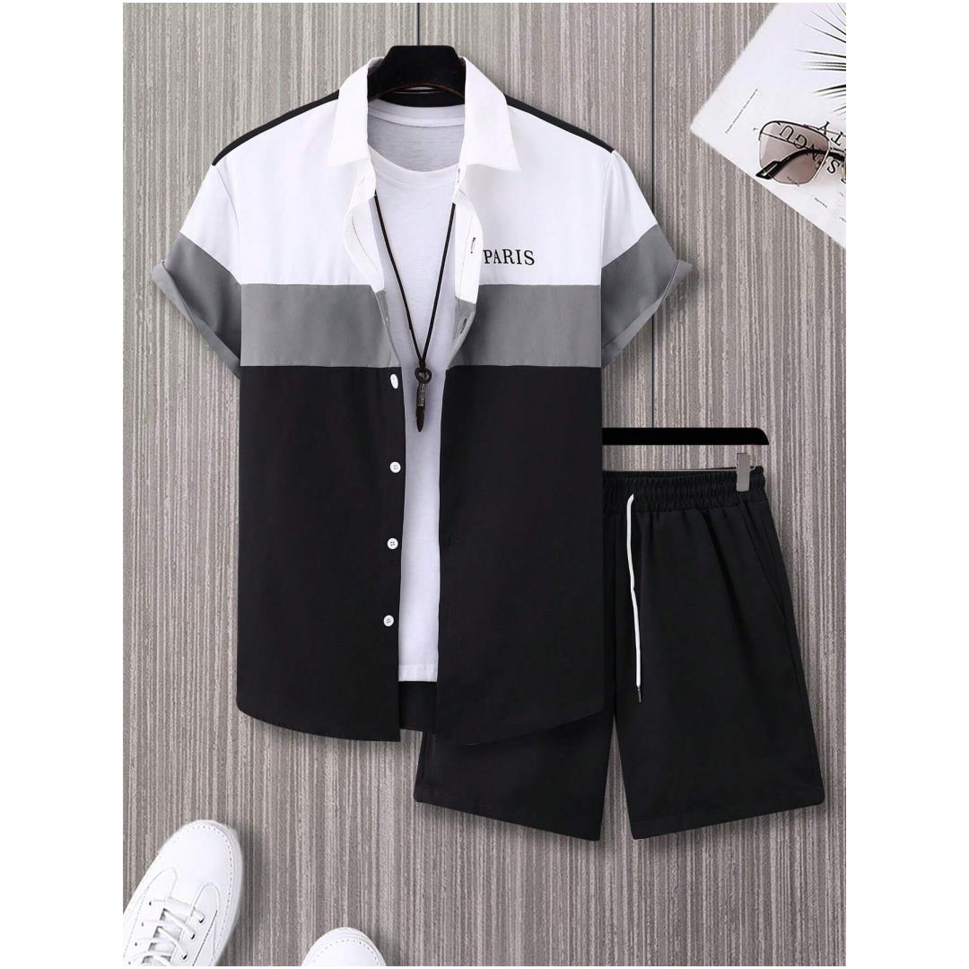 Men's Fashion Suit Blue And Wh - огляд і ціна Summer Clothing Guys