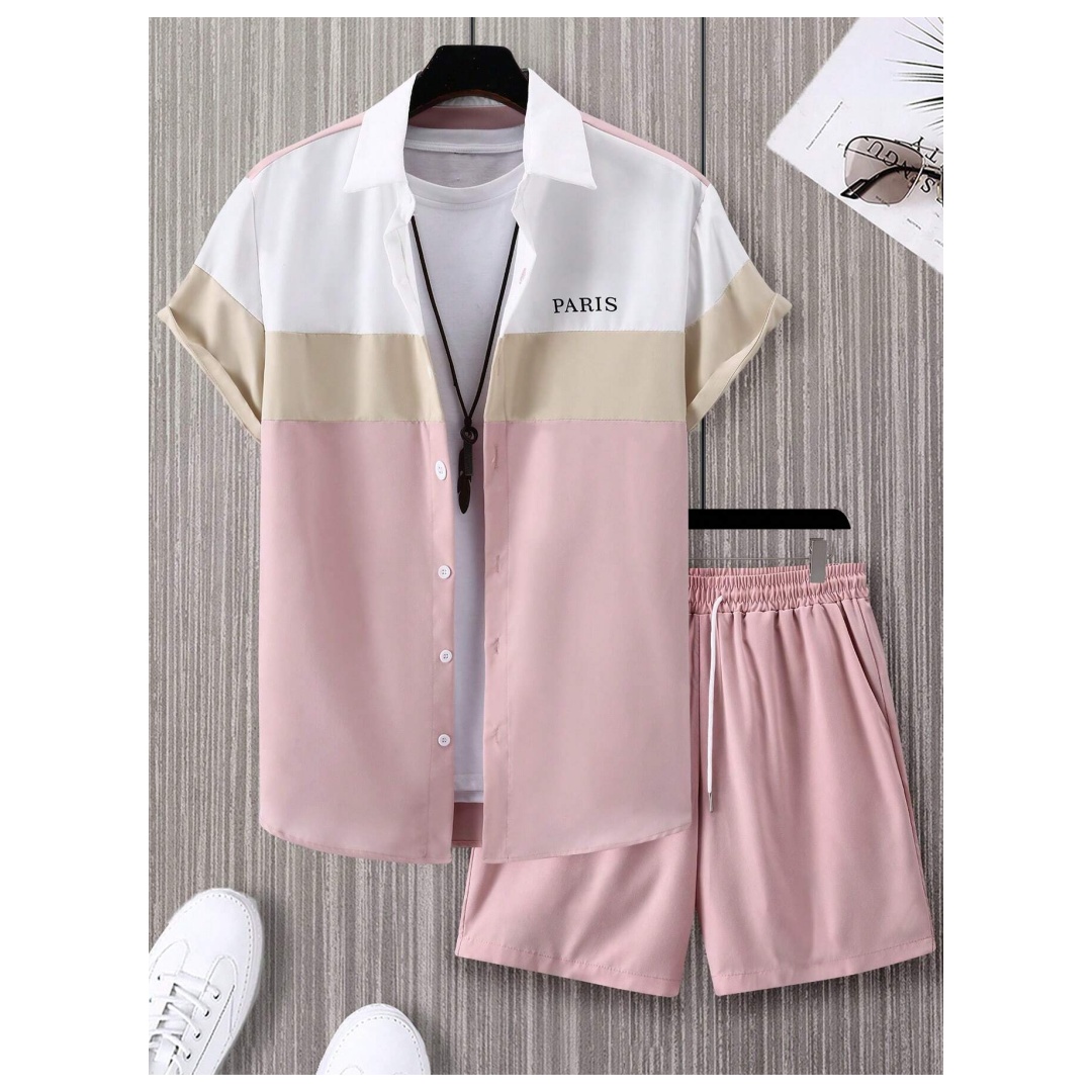 Men's Fashion Suit Blue And Wh - огляд і ціна Summer Clothing Guys
