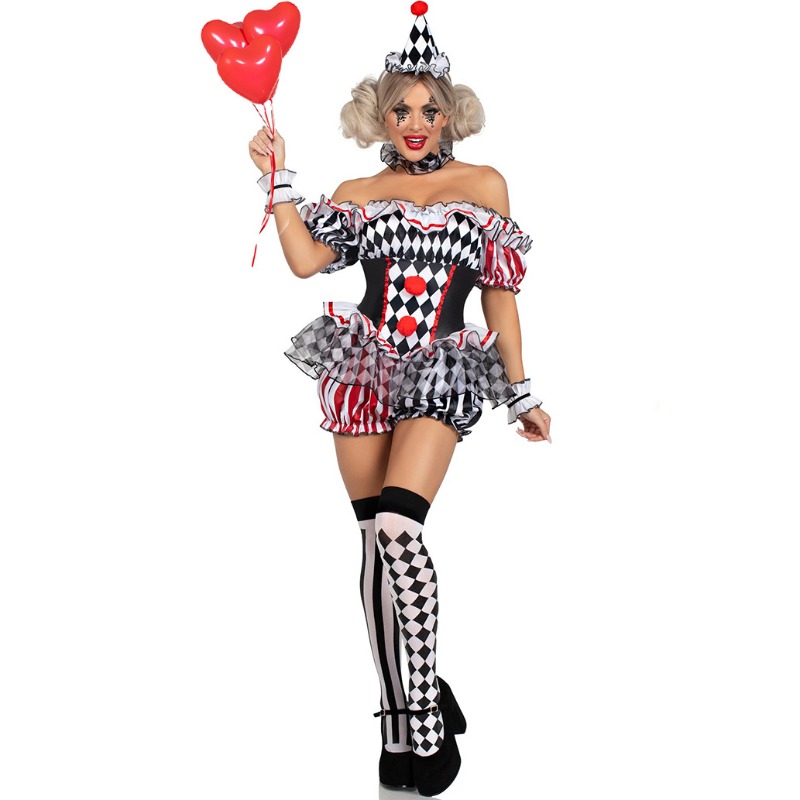 Women Clown Cosplay Costume Ci - огляд і ціна Romper Playsuit Women