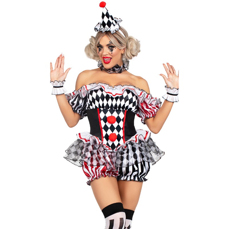 Women Clown Cosplay Costume Ci - огляд і ціна Romper Playsuit Women